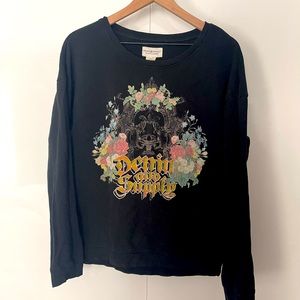 SZ M - Denim & Supply Black Graphic Sweatshirt!